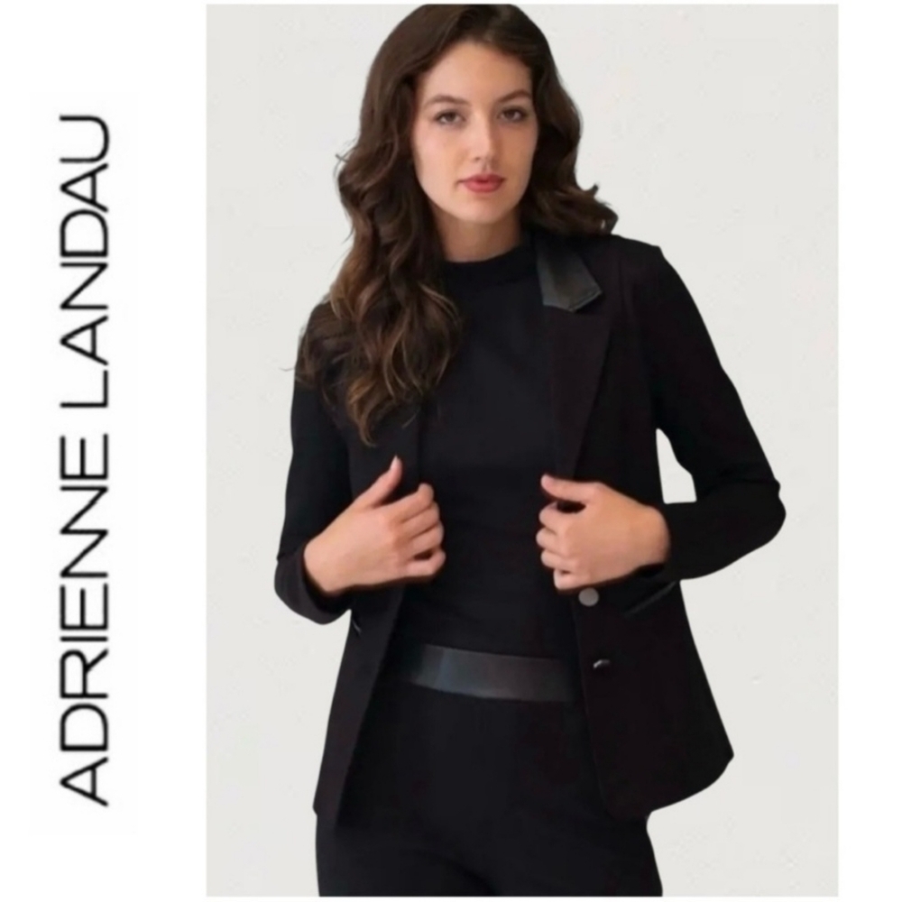 Adrienne‎ Landau Black Sculpted Blazer. NWT